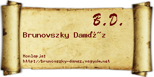 Brunovszky Damáz névjegykártya